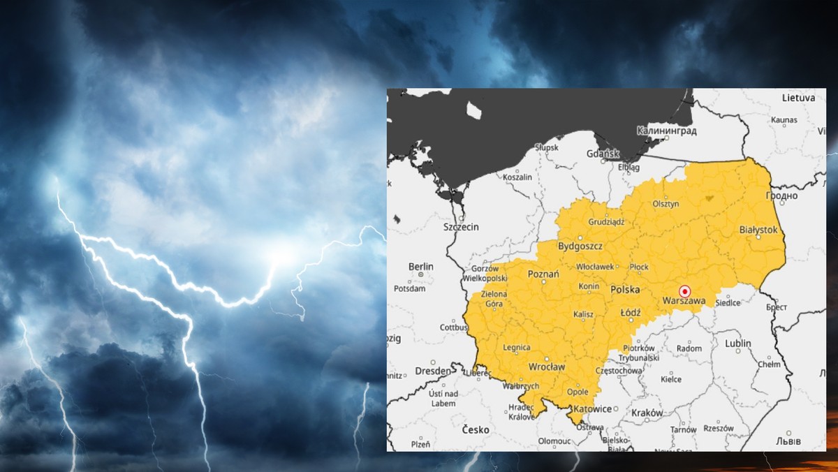 IMGW. Nad Polską przejdą intensywne burze z gradem