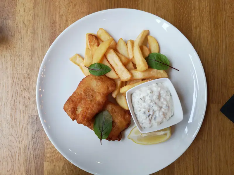 Fish and chips w restauracji Modra Odra