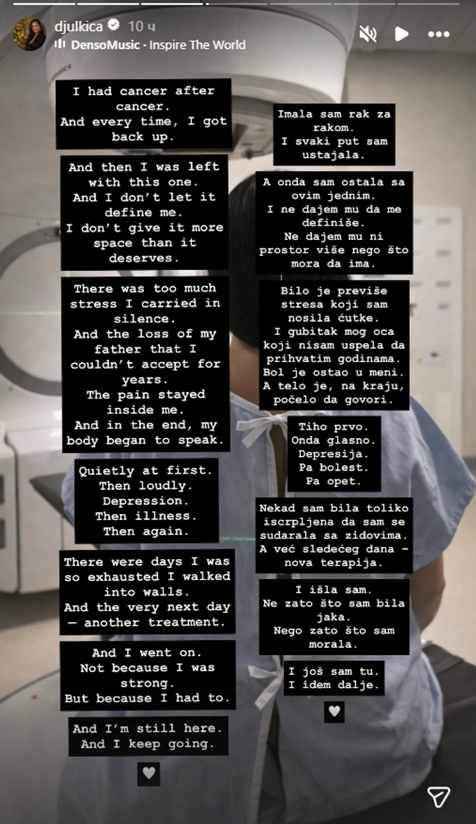 Ćerka Sinana Sakića o borbi sa karcinomom 