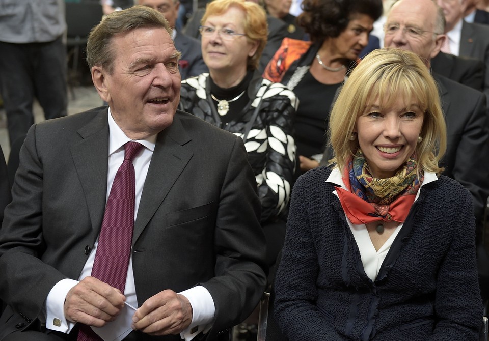 Gerhard Schroeder z żoną Doris Koepf na 70. urodzinach miasta Hanower w 2014 roku 