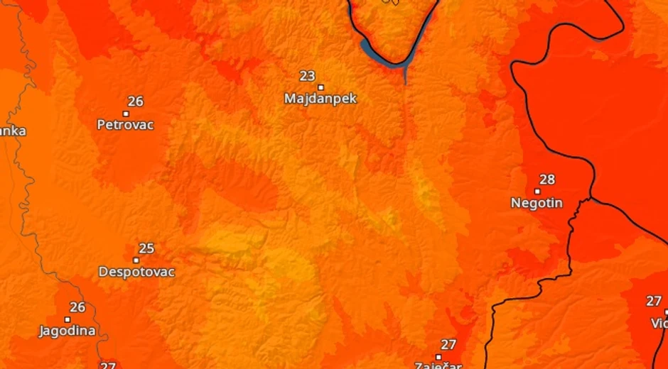 negotin temperatura u 8 sati