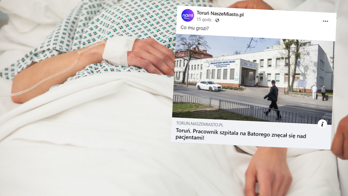 Koszmar w toruńskim szpitalu. Takie zdjęcia pacjentów wysyłał do znajomych