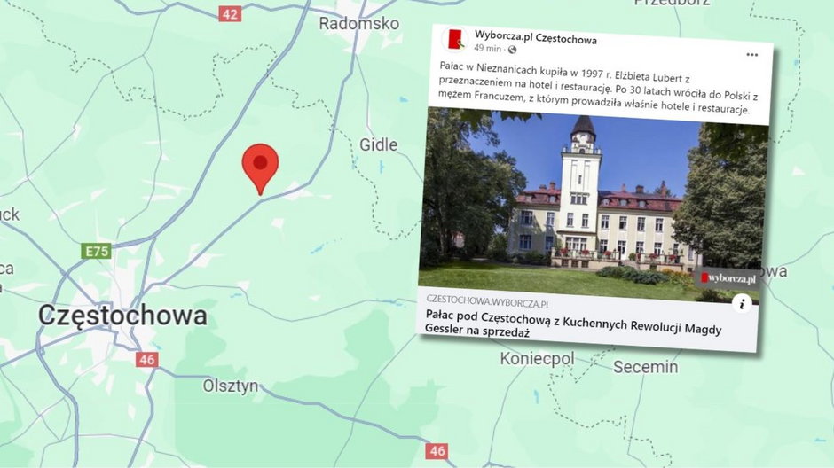Pałac pod Częstochową (Screen: Facebook/CzestochowaWyborcza)