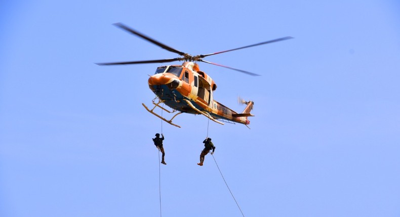 NAF graduates 30 helicopter gunners in Kaduna. [Twitter/@NigAirForce]