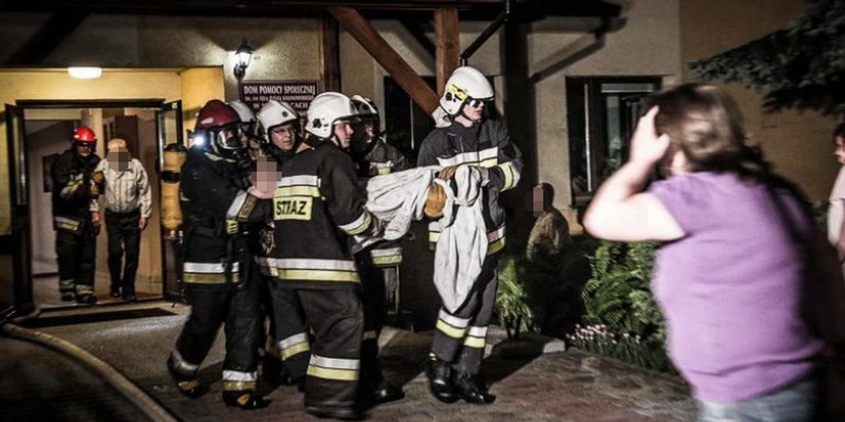 Pożar w domu opieki w Wadowicach 