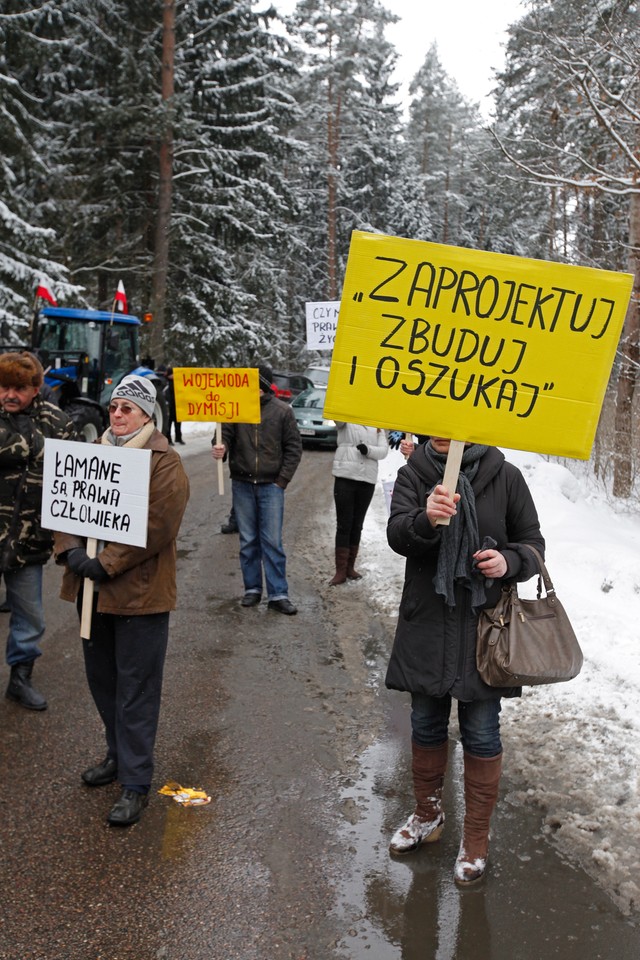 Rozpoczęła się blokada krajowej "ósemki" prowadzącej na Litwę