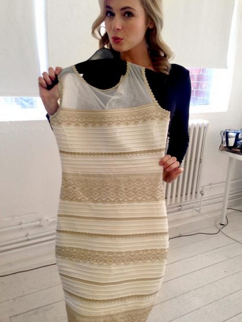 Sukienka biało-złota