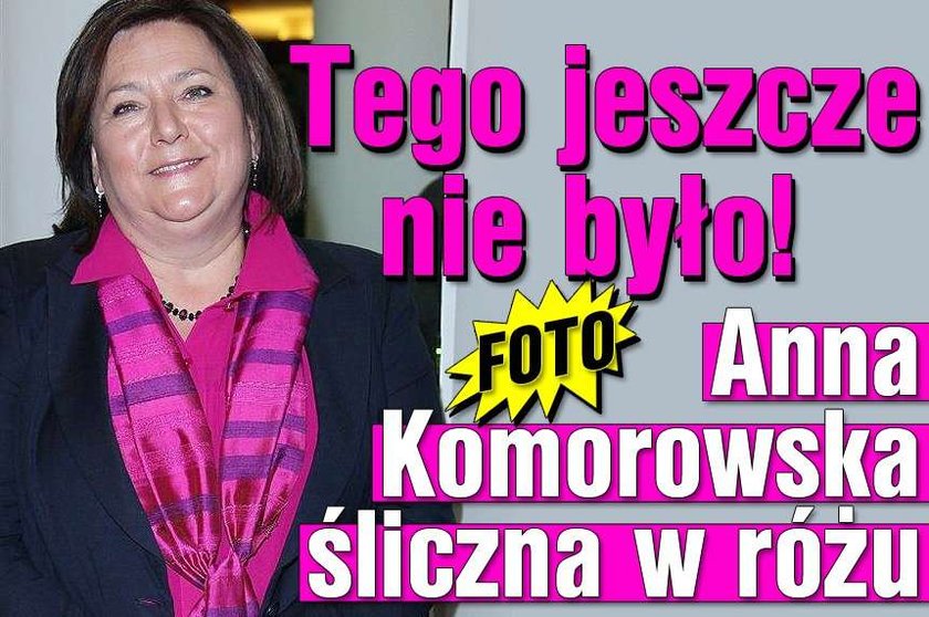 Anna Komorowska śliczna w różu. Tego jeszcze nie było!