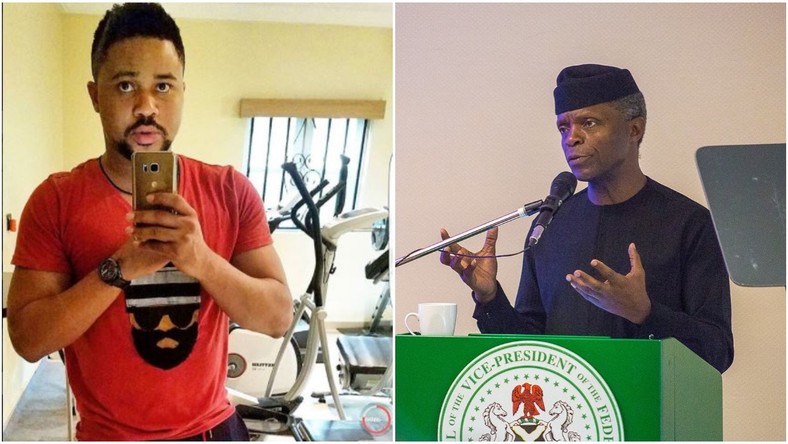 The Nollywood actor in a long post to the vice president commended the government for their efforts to kick coronavirus out of the country. [Instagram/MikeGodson] [Instagram/ProfYemiOsibanjo]