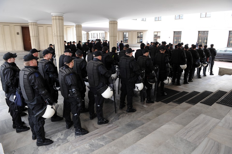 "Solidarność" protestuje przed Sejmem