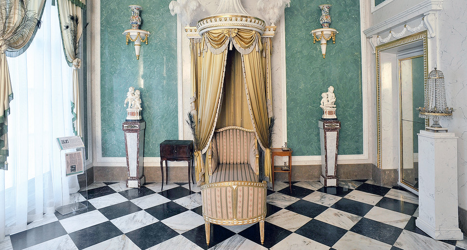 Wilanów - łazienka Księżnej Marszałkowej Lubomirskiej w południowym skrzydle pałacu