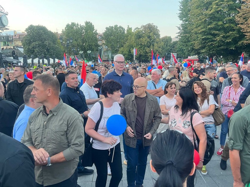 Okupljanja građana protiv blokada Dejan Tomašević i Miloš Vučević u Rumi