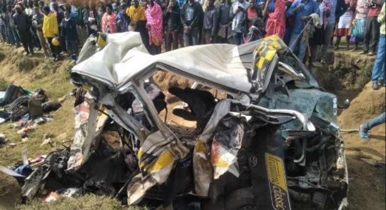 Six people died in an accident along Mai Mahiu, Narok road