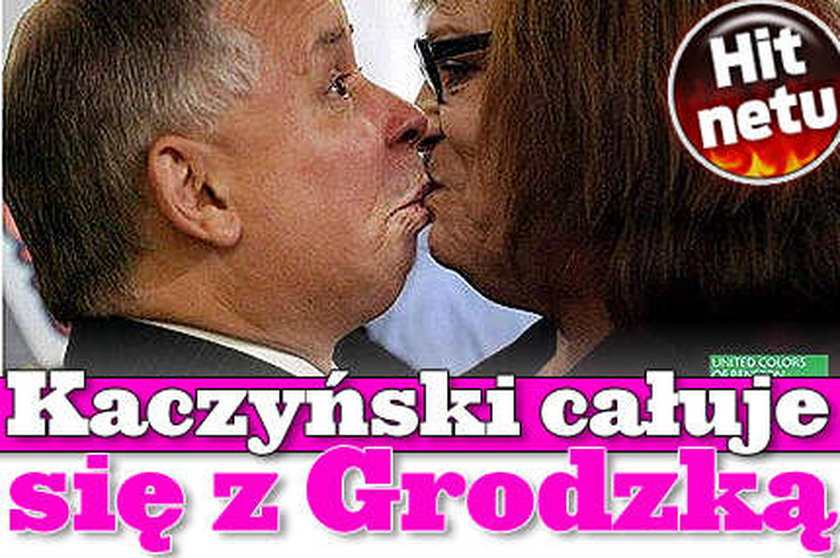 Hit netu: Kaczyński całuje się z Grodzką