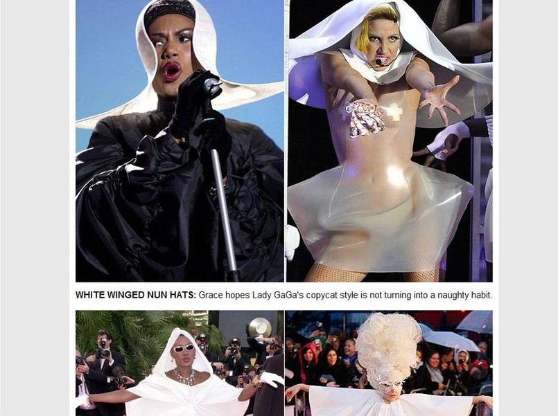 Lady GaGa kopiuje cudzy styl? Wokalistka łudząco podobna do Grace Jones. Źródło: The Sun