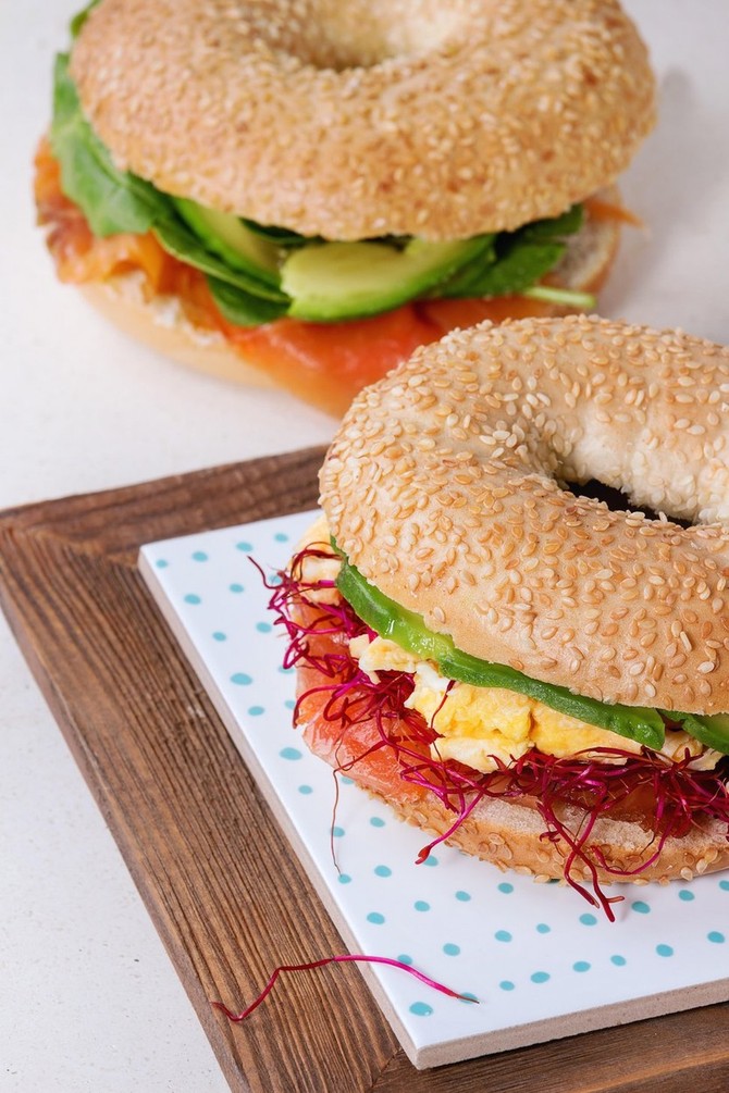 Omlet u bagelu