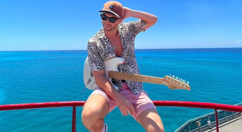 Jack Nolan, 32, is an English musician who lives and works on cruise ships. He is currently playing in a band on an adults-only Virgin cruise ship.Courtesy of Jack Nolan