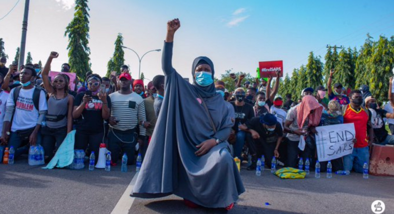 Nigeria’s vice president’s daughter joins #EndSARS protest