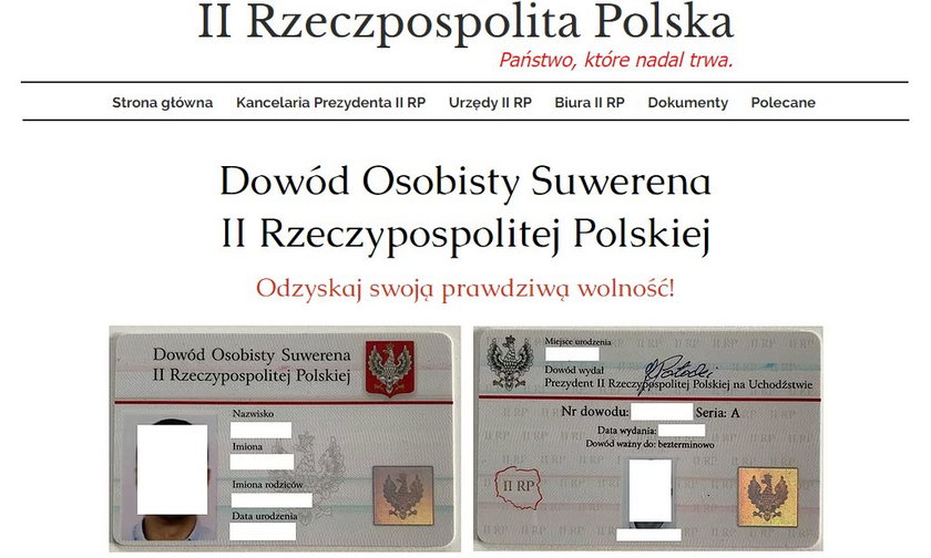 Dowód osobisty suwerena II Rzeczypospolitej Polskiej