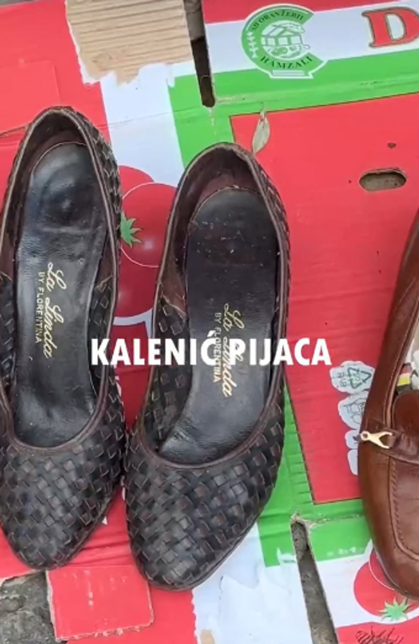 Maša Memedović kupuje odeću na pijaci