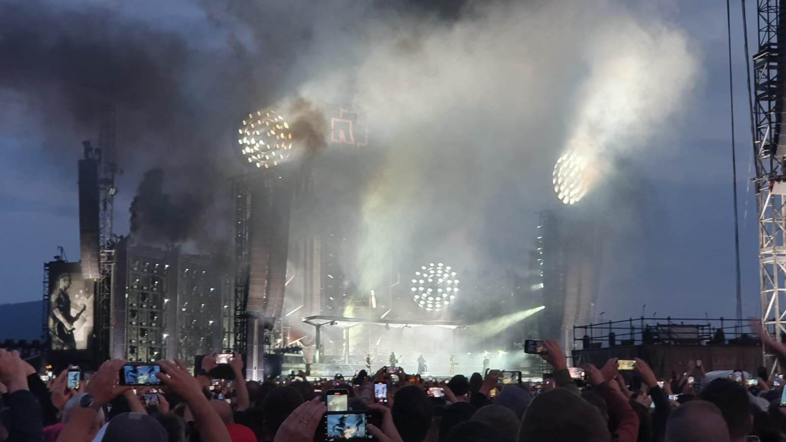 Koncert skupiny Rammstein na Slovensku.