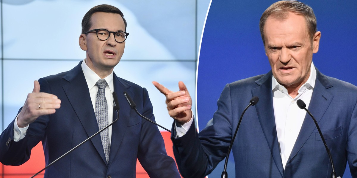 Mateusz Morawiecki i Donald Tusk.