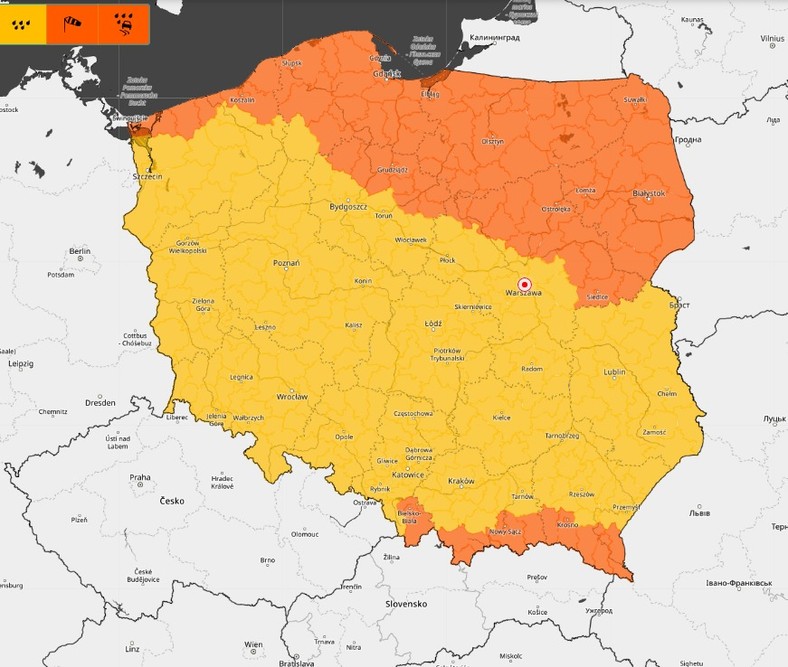 W całej Polsce obowiązują ostrzeżenia przed niebezpieczną pogodą