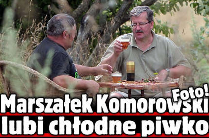 Komorowski lubi chłodne piwko. Foto