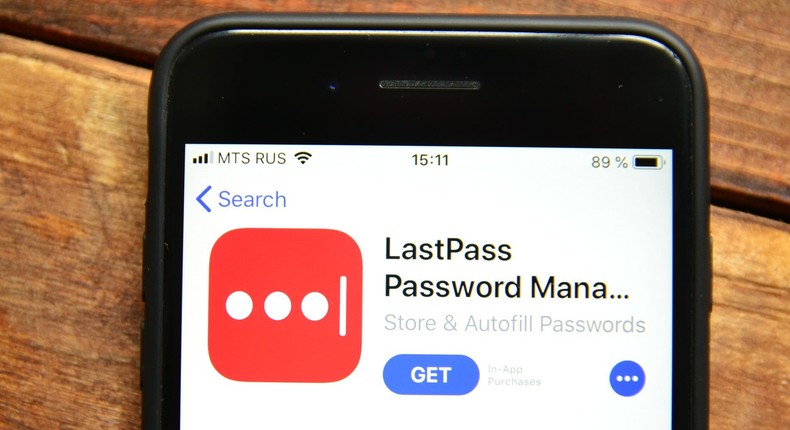 LastPass encrypted password management mobile app