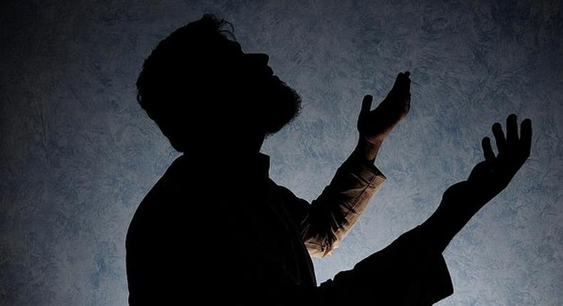 A Muslim man praying 