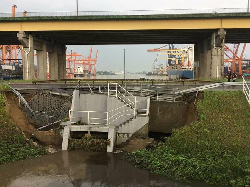 Fatalne skutki ulewy w Gdyni. To okolice ul. Janka Wiśniewskiego i Kontenerowej