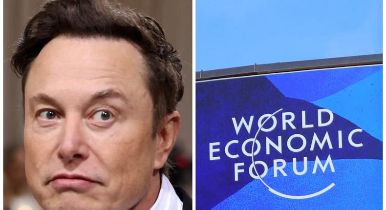 Elon Musk said last month that he was invited to WEF, but declined but the organizers of the yearly conference in Davos say he hasn't been invited since 2015.Andrew Kelly/Reuters / Zheng Huansong/Xinhua via Getty Images