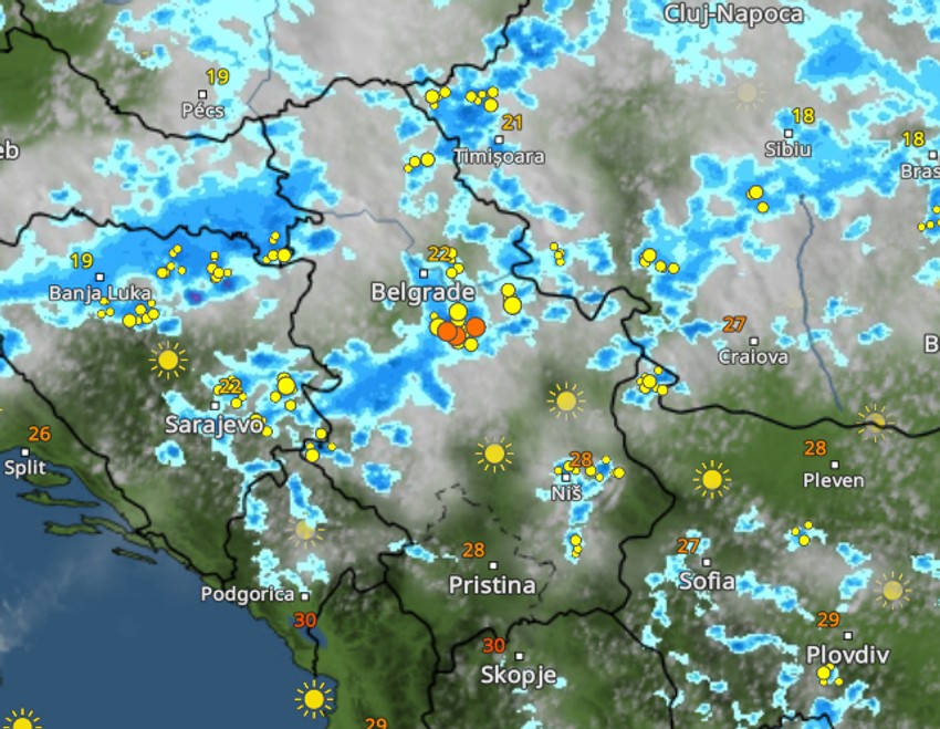 Snažno nevreme u 16h