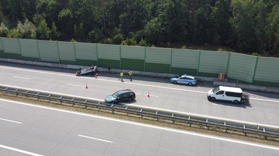 Wypadek na autostradzie A2