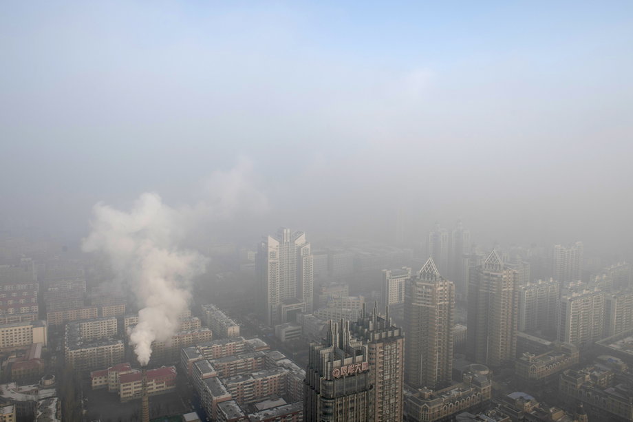 Ekstremalne zanieczyszczenie powietrza w mieście Harbin w Chinach w styczniu 2019 r. 