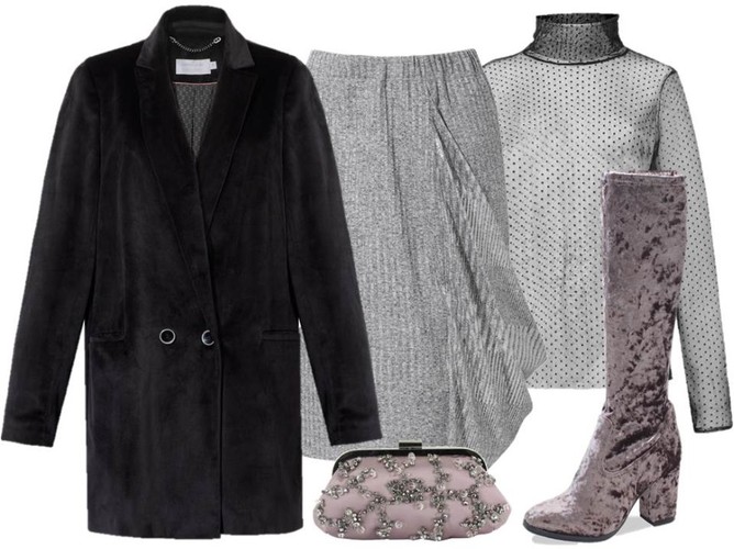 STYLIZACJE na andrzejki: Marynarka- Cotton Club/cottonclub.pl, golf- Cotton Club/cottonclub.pl, spódniczka- Boca/boca.pl, kozaki- Caprice/caprice.pl, torebka- Menbur/menbur.pl