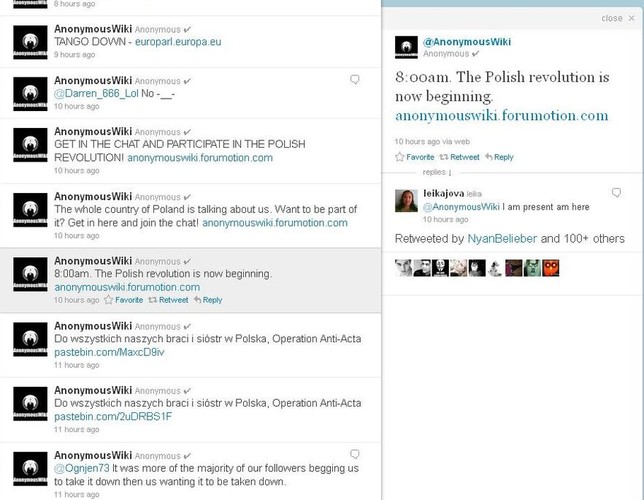 Na Twitterze trwa 'relacja na żywo' ze zdobywania kolejnych stron