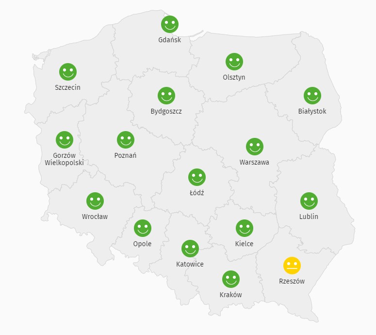 Smog w Polsce - 28.12