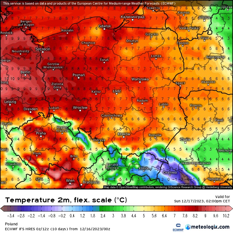 Temperatura sięgnie dziś lokalnie nawet 9-10 st. C