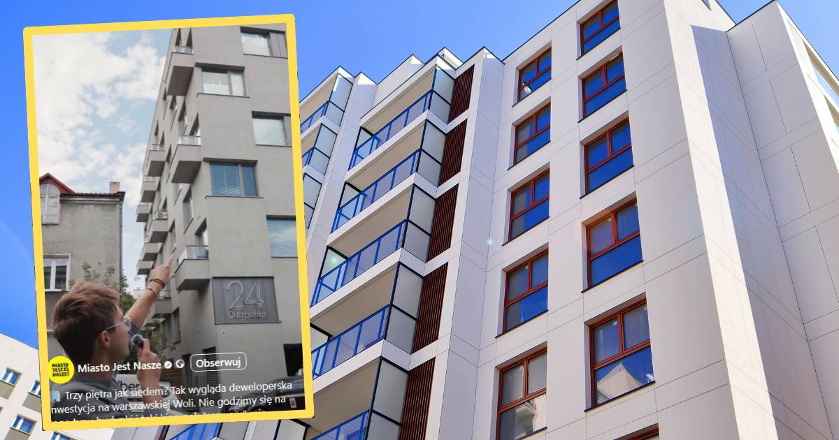 "Trzypiętrowy" blok ma siedem kondygnacji. "Przykład deweloperskiej chciwości"