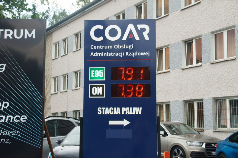 Ceny paliw na stacji COAR (Centrum Obsługi Administracji Rządowej)