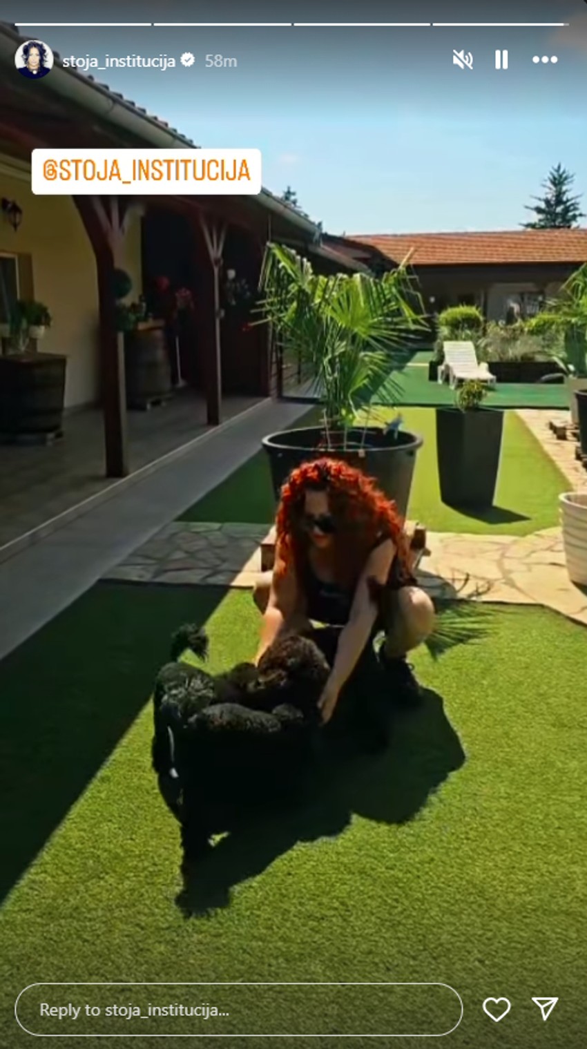 Stoja pokazala dvorište