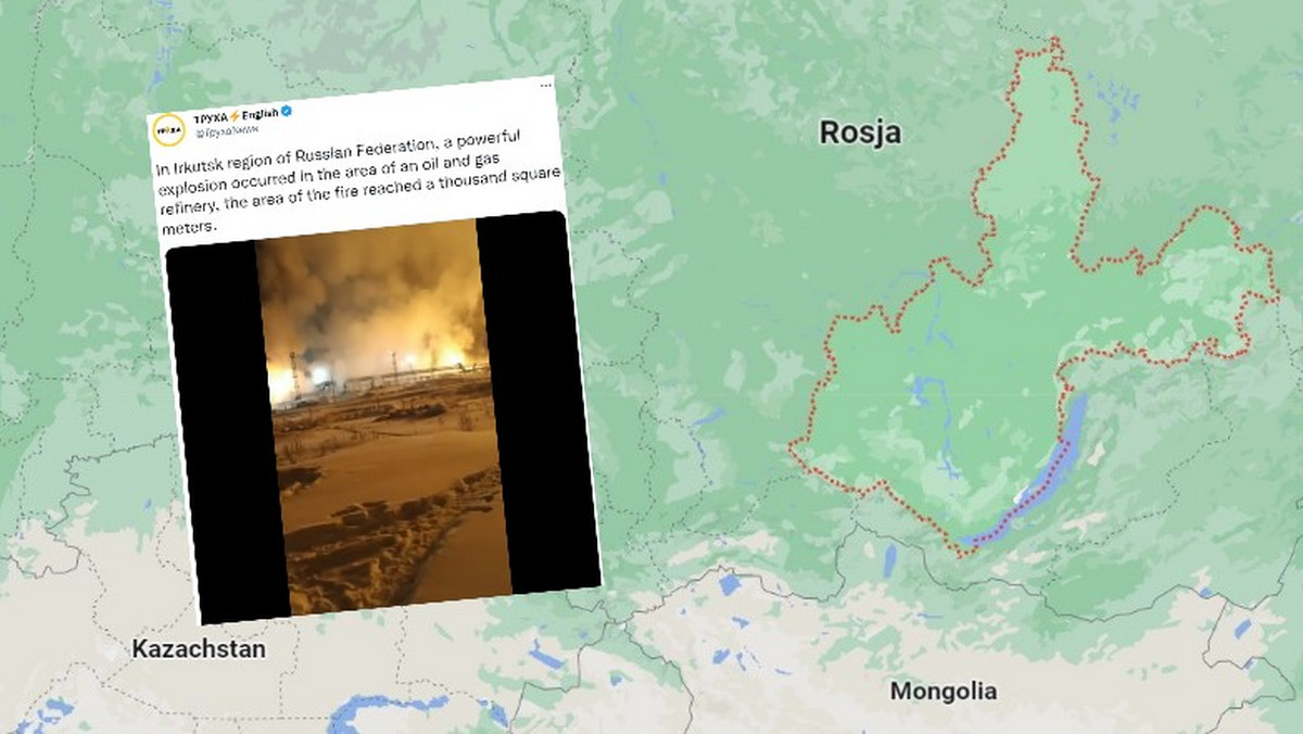 Pożar w obwodzie irkuckim. Zapaliła się instalacja do uzdatniania gazu  ziemnego - Wiadomości
