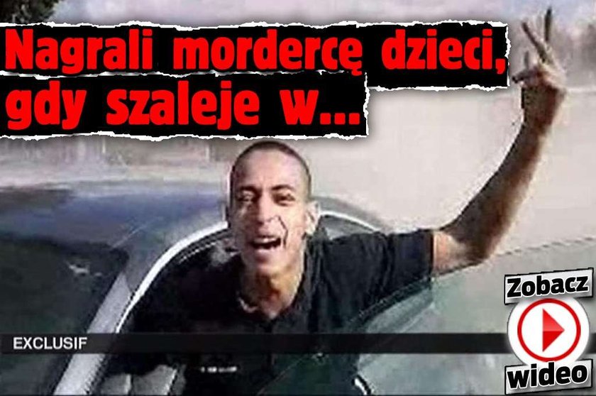 Nagrali mordercę dzieci, gdy szaleje w...