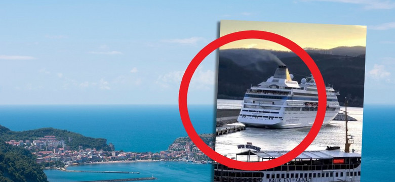 Rosyjski statek wycieczkowy Astoria Grande uderzył w nabrzeże w Turcji [NAGRANIE]