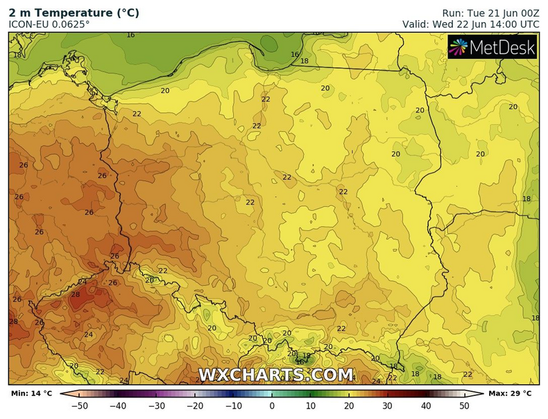 Do Polski w środę napłynie cieplejsze powietrze
