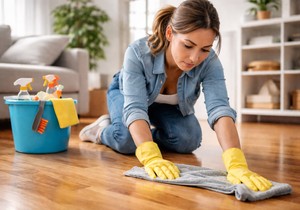 čišćenje poda, ilustracija