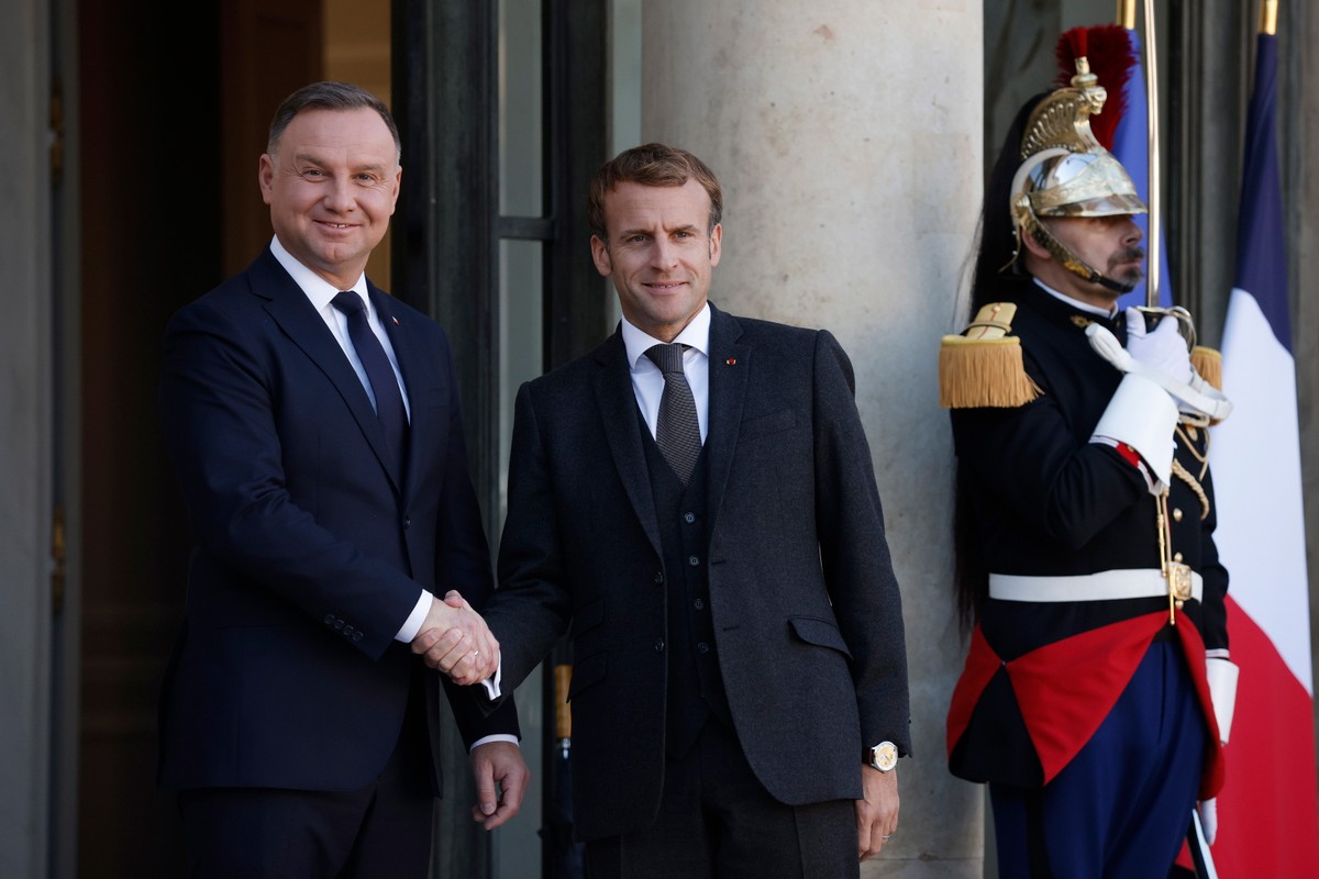 Andrzej Duda i Emmanuel Macron