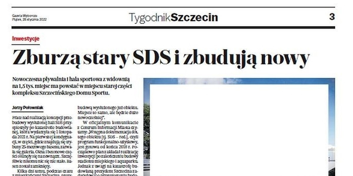 Dlaczego zniknęły zdjęcia ze szczecińskiego wydania Gazety Wyborczej?