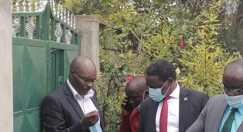 Bomet Senator Christopher Lang'at when he surrendered to police at his Nyayo Estate residence